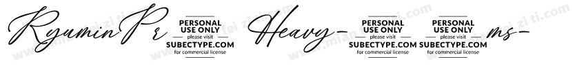 RyuminPr6 Heavy-90ms字体转换